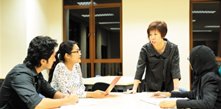 A small group session at the Kuala Lumpur Teaching Centre