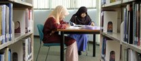 Malaysian students in library