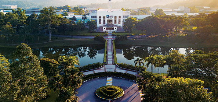 The bird view of The University of Nottingham Malaysia Trent building.