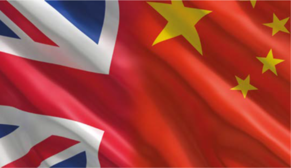 British and China flag