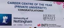 University of Nottingham Malaysia Won the Best Career Centre of the Year 2019