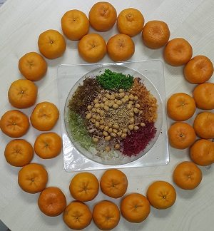 Yee Sang and Mandarin Oranges