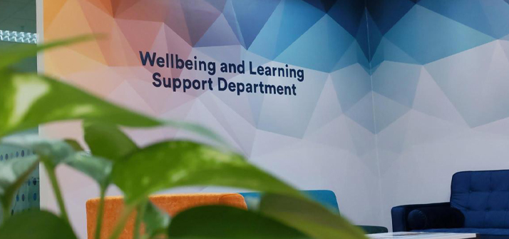 an environment designed for student comfort and assistance in wellbeing and learning.