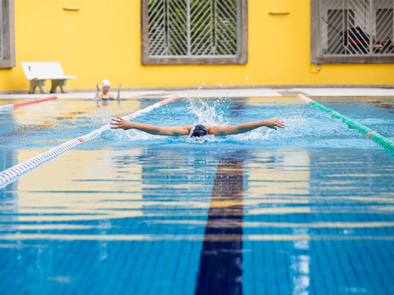 UNM Sport Complex swimming pool butterfly