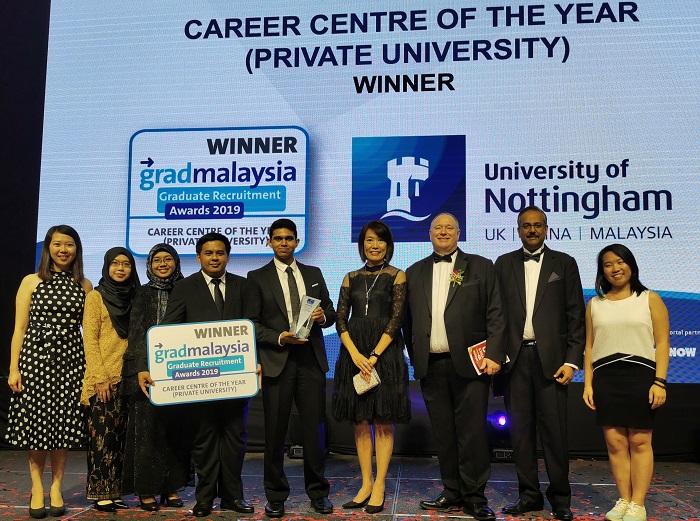 University Of Nottingham Malaysia Won The Best Career Centre Of The Year 2019 The University Of Nottingham Malaysia Campus