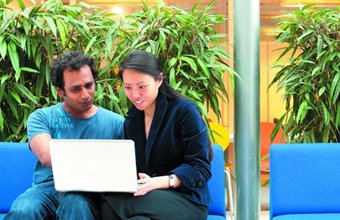 Students and laptop